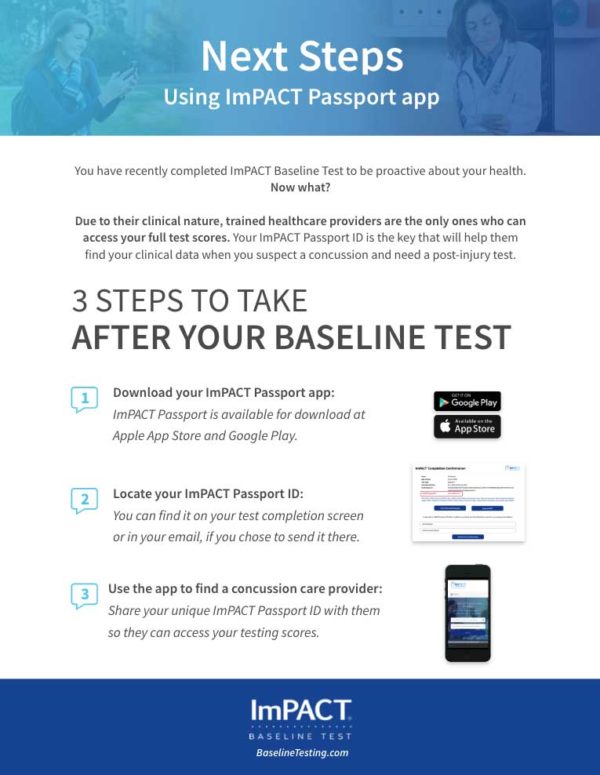 What is Next After Taking an ImPACT Baseline Test?
